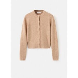 MANGO - Knitted button cardigan medium brown - 2XL - Woman
